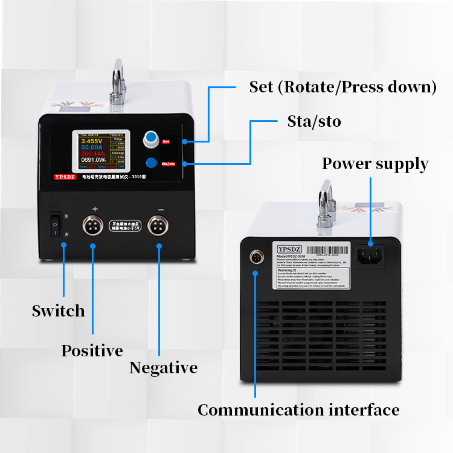 YPSDZ BATTERY PACK CAPACITY TESTER 3010 - Image 3